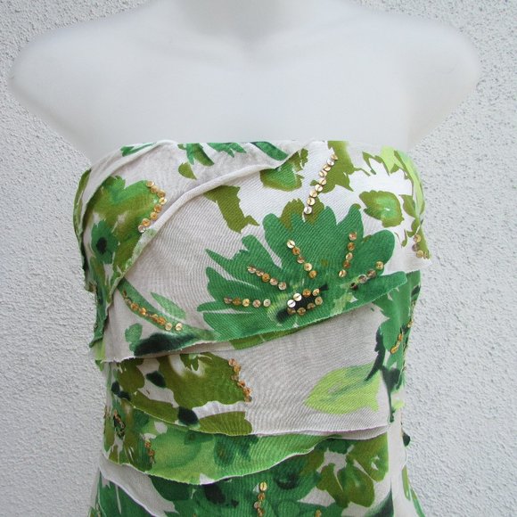 INC multi color gold sequins tube top L - Picture 3 of 7